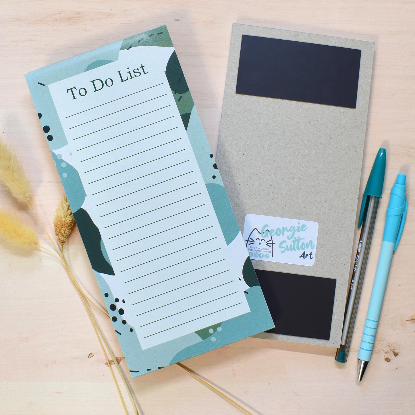 Green Abstract Notepad