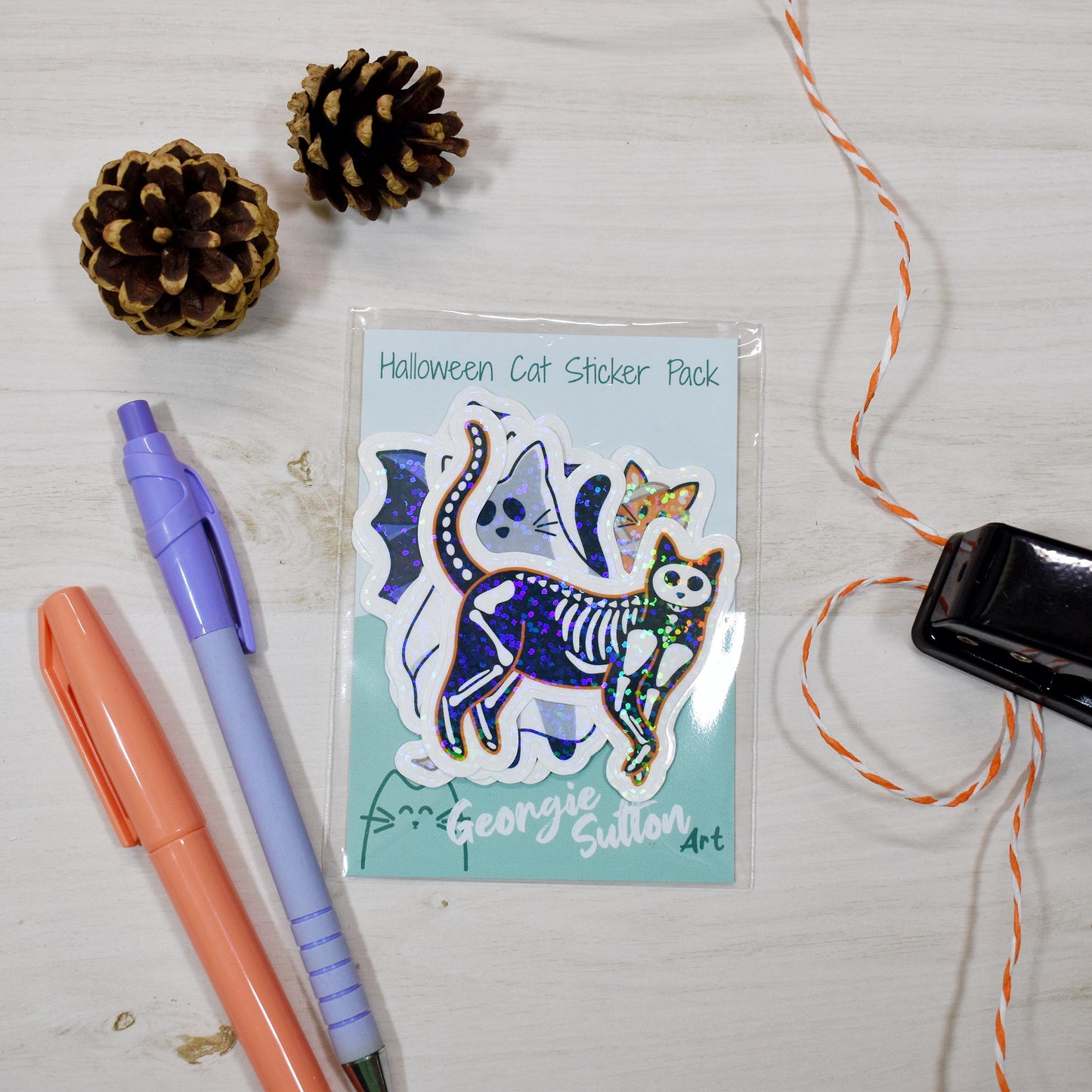 Halloween Cat Sticker Pack