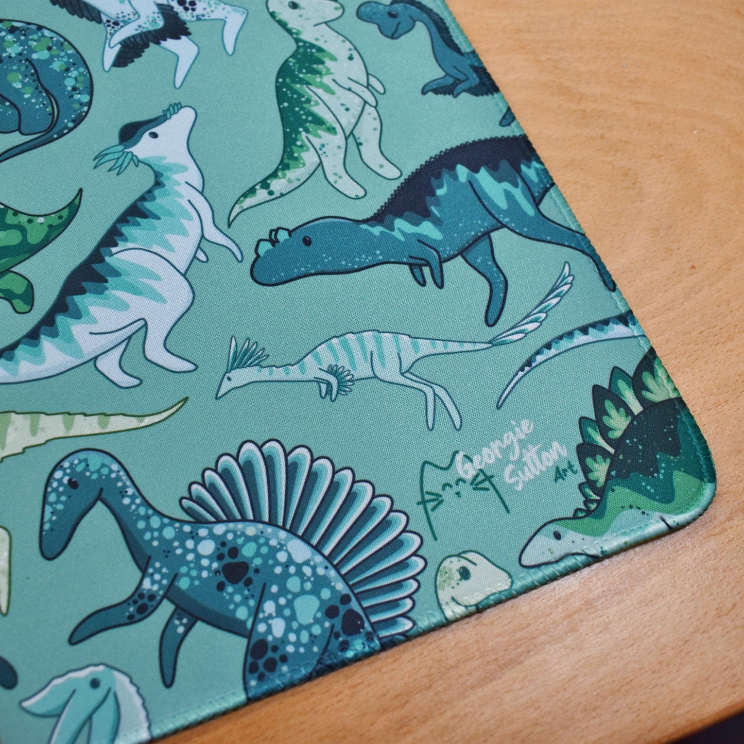 Green Dino Desk Mat