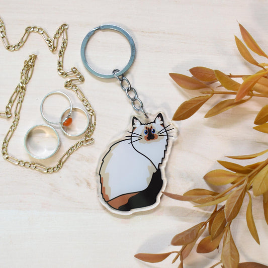 Ragdoll Cat Keyring