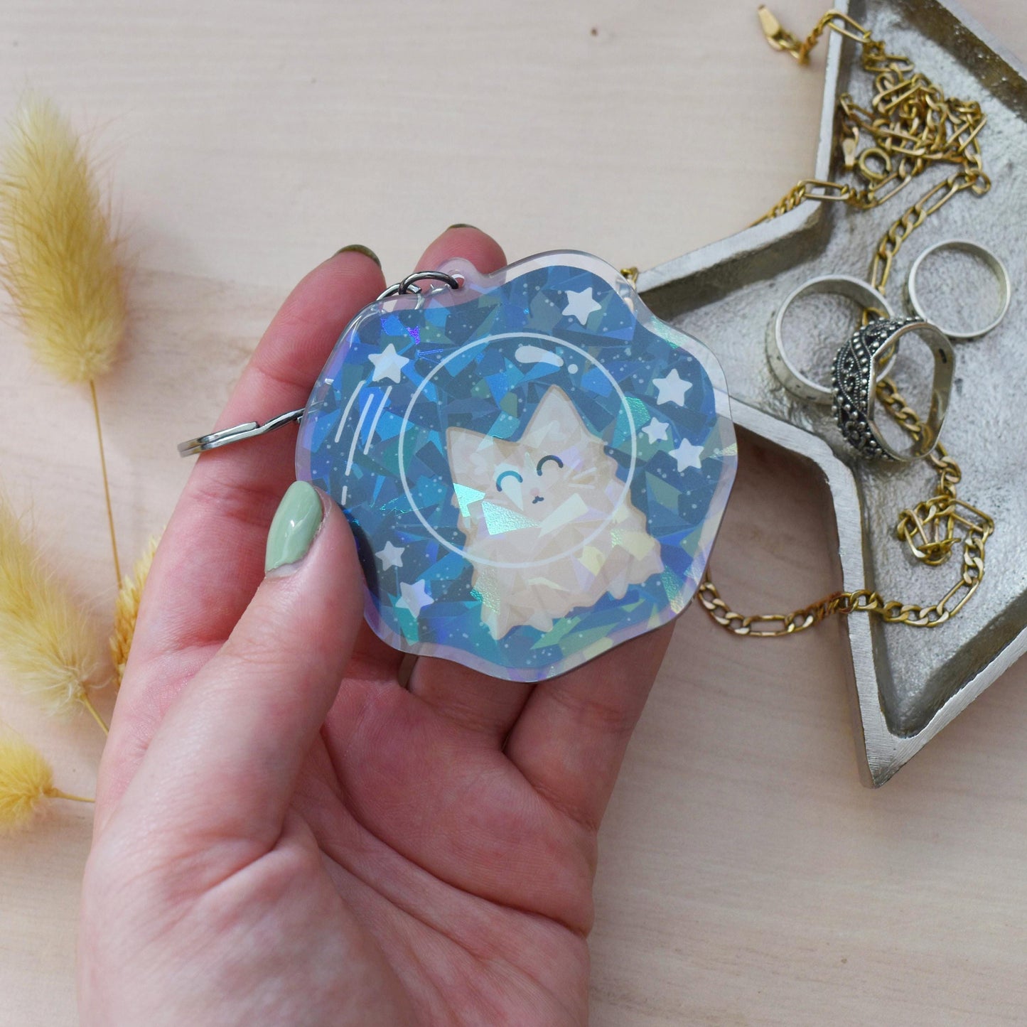 Space Cat Keyring