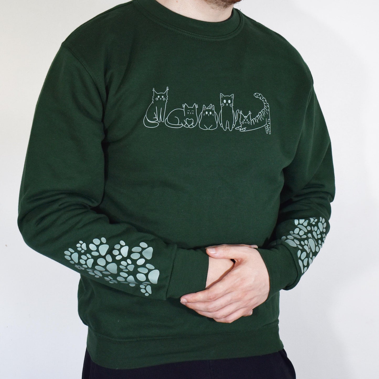 Green Cat Sweatshirt