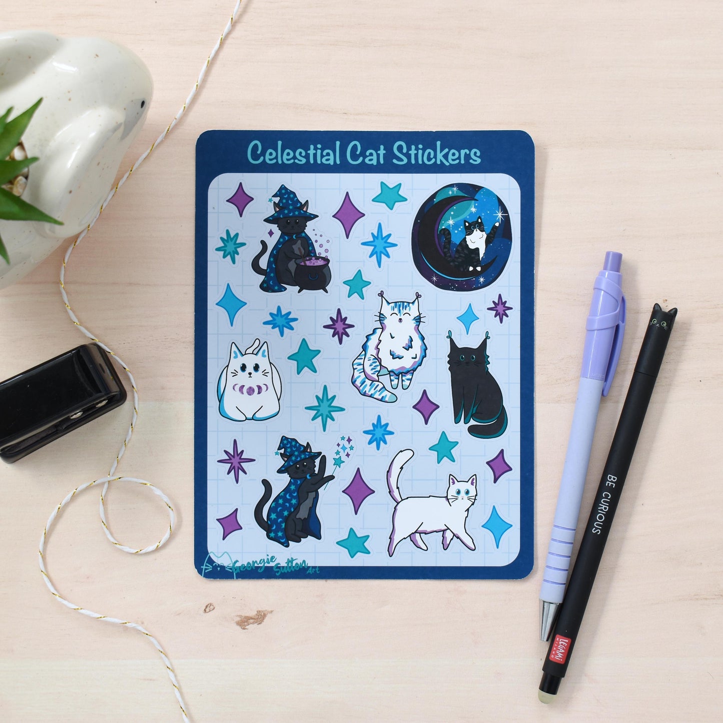 Celestial Cat Sticker Sheet