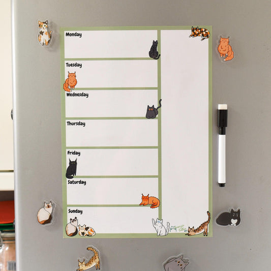 Cat Magnetic Wipeable Planner