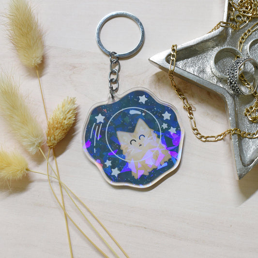 Space Cat Keyring