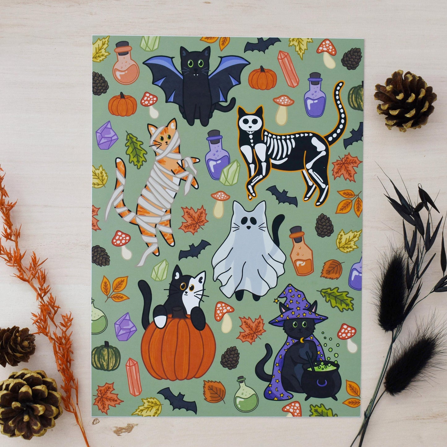 Halloween Cat Print