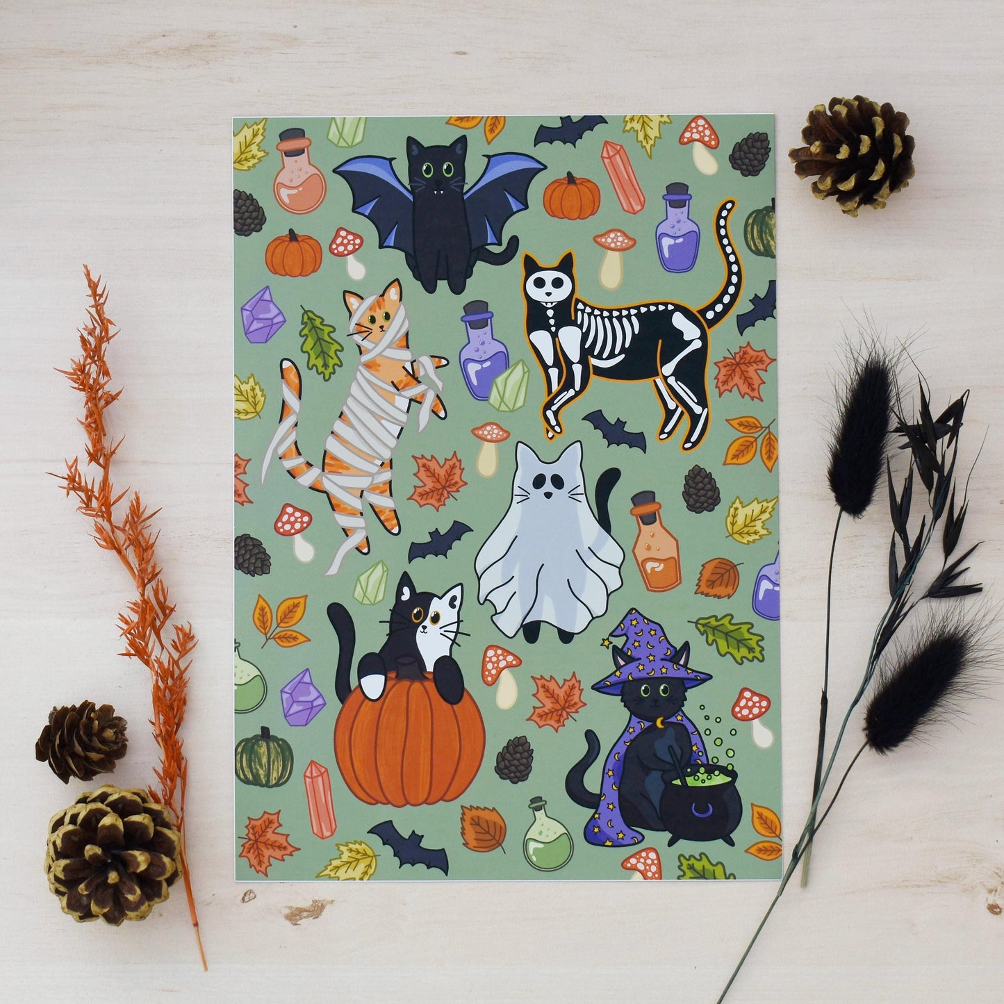 Halloween Cat Print