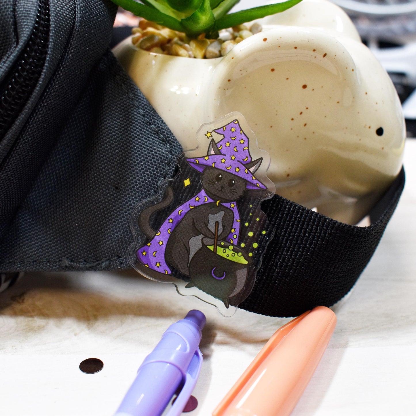 Witch Cat Pin Badge
