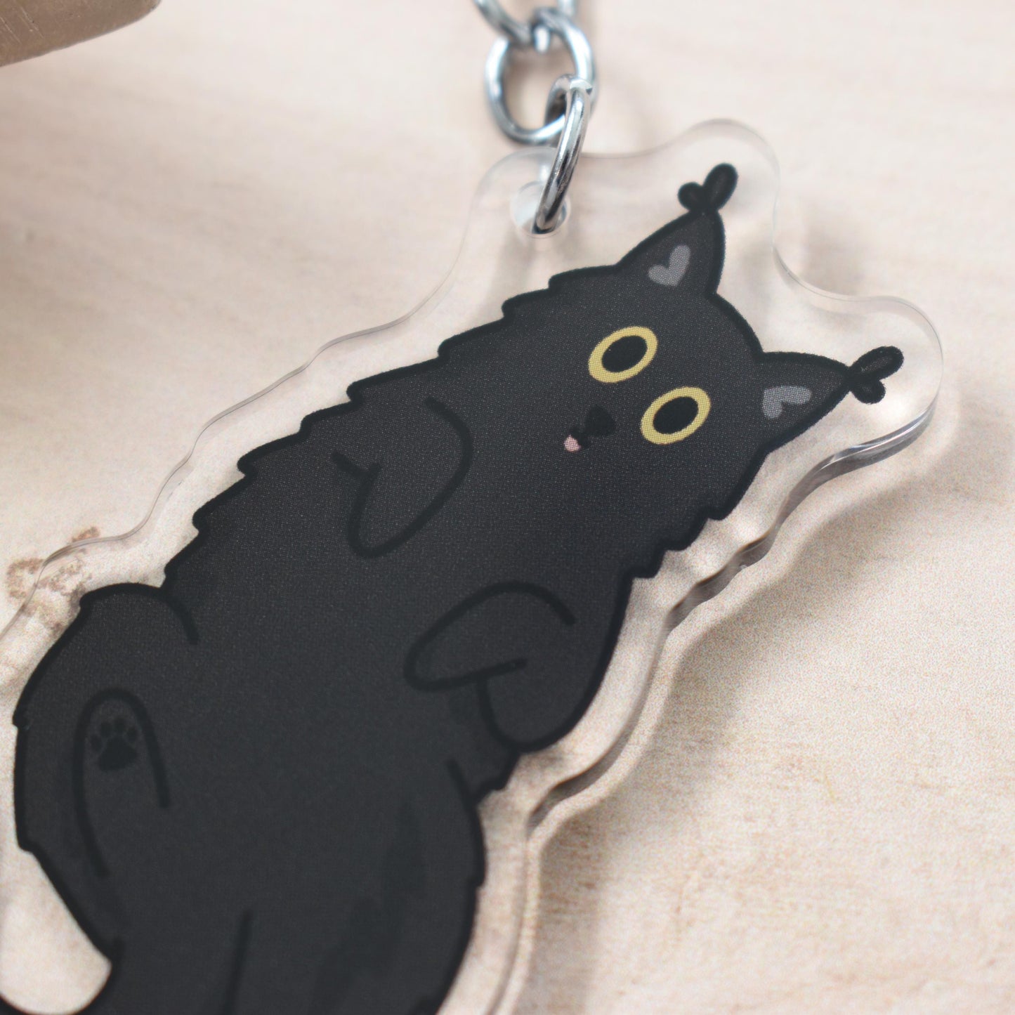 Fluffy Black Cat Magnet