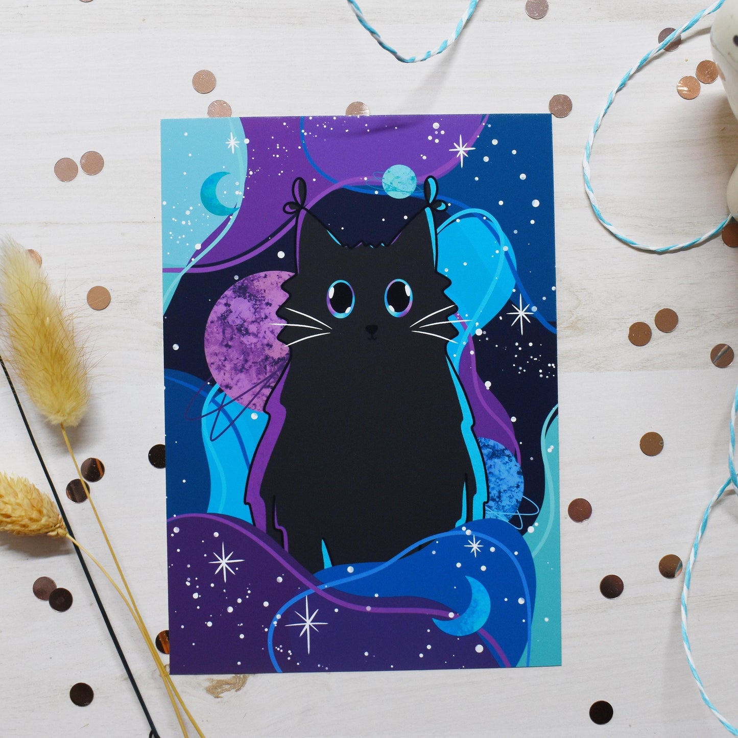Celestial Cat Print