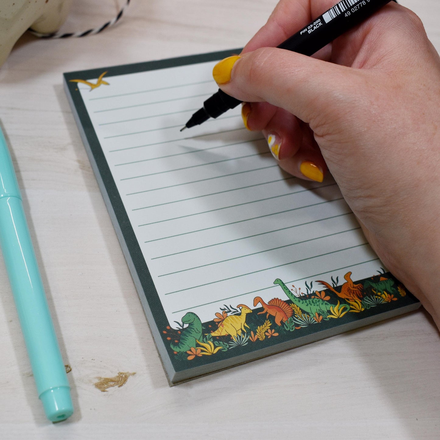Floral Dino Notepad