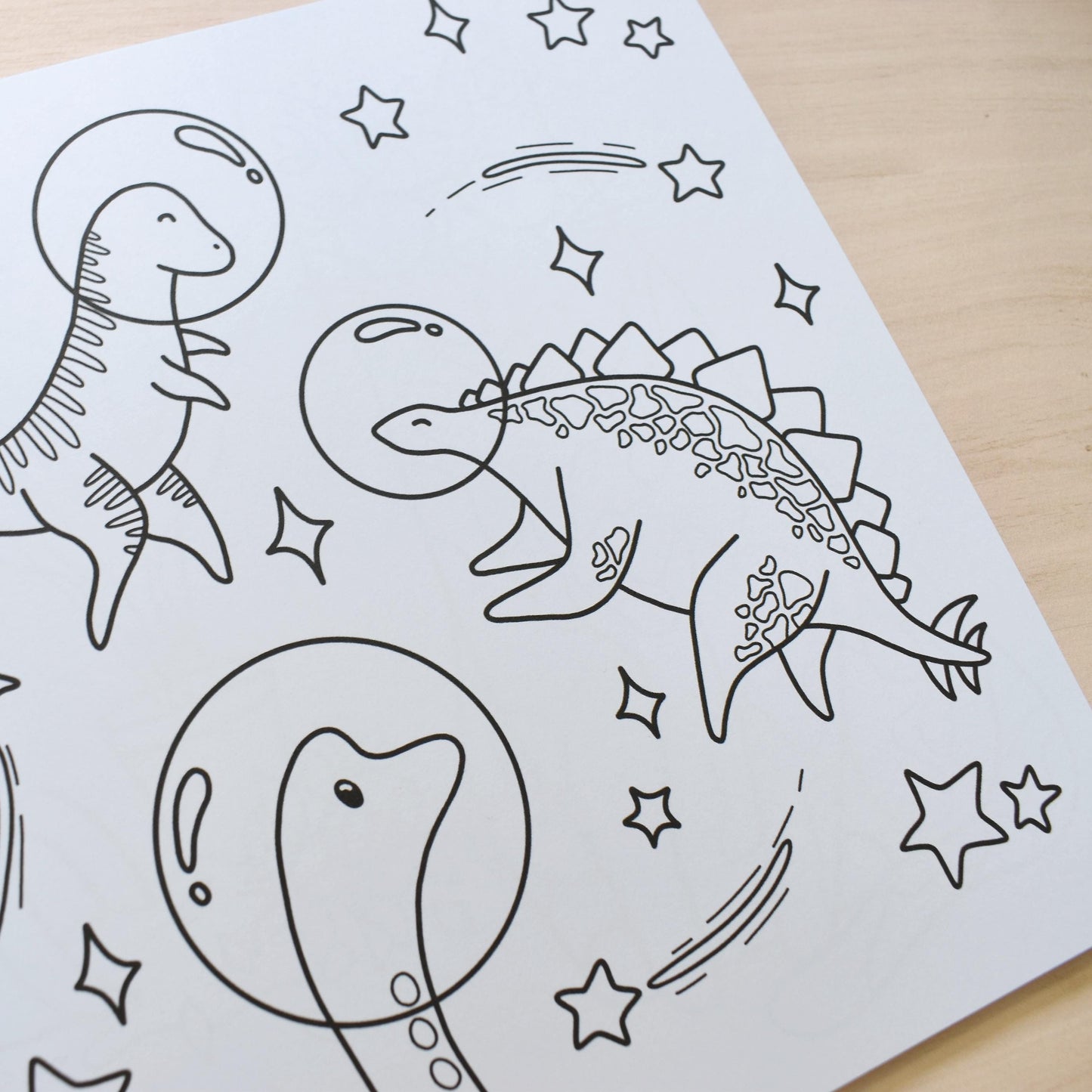 Cat and Dino Colouring Book