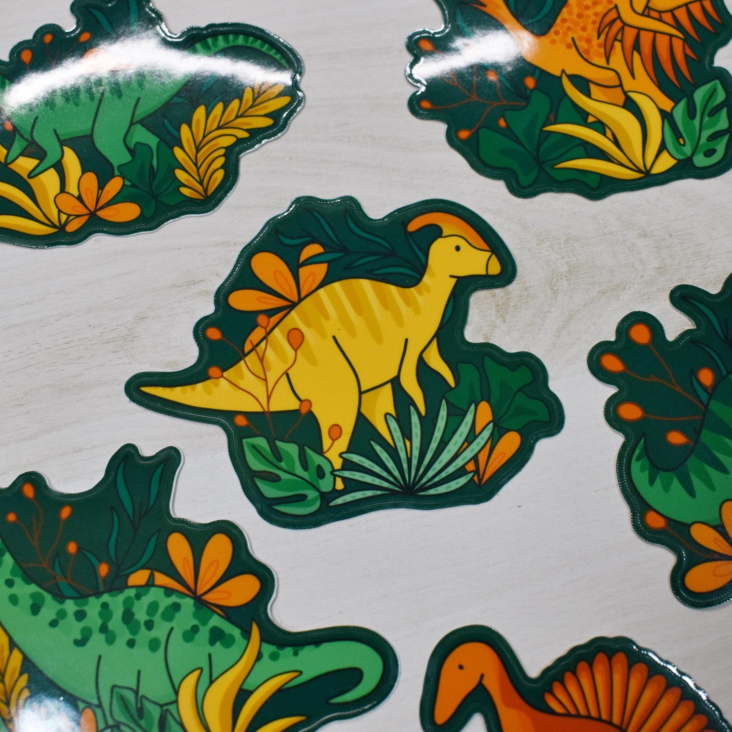 Floral Dino Sticker Pack