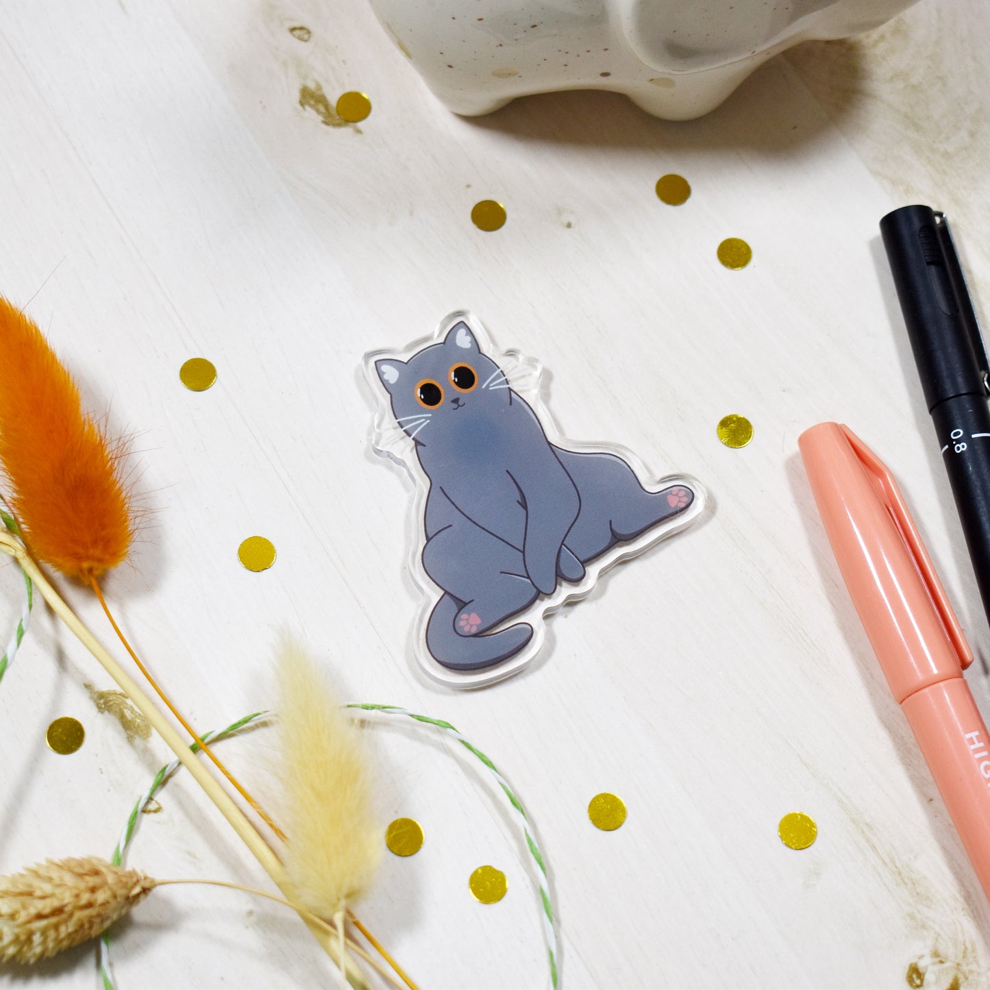 Grey Cat Magnet