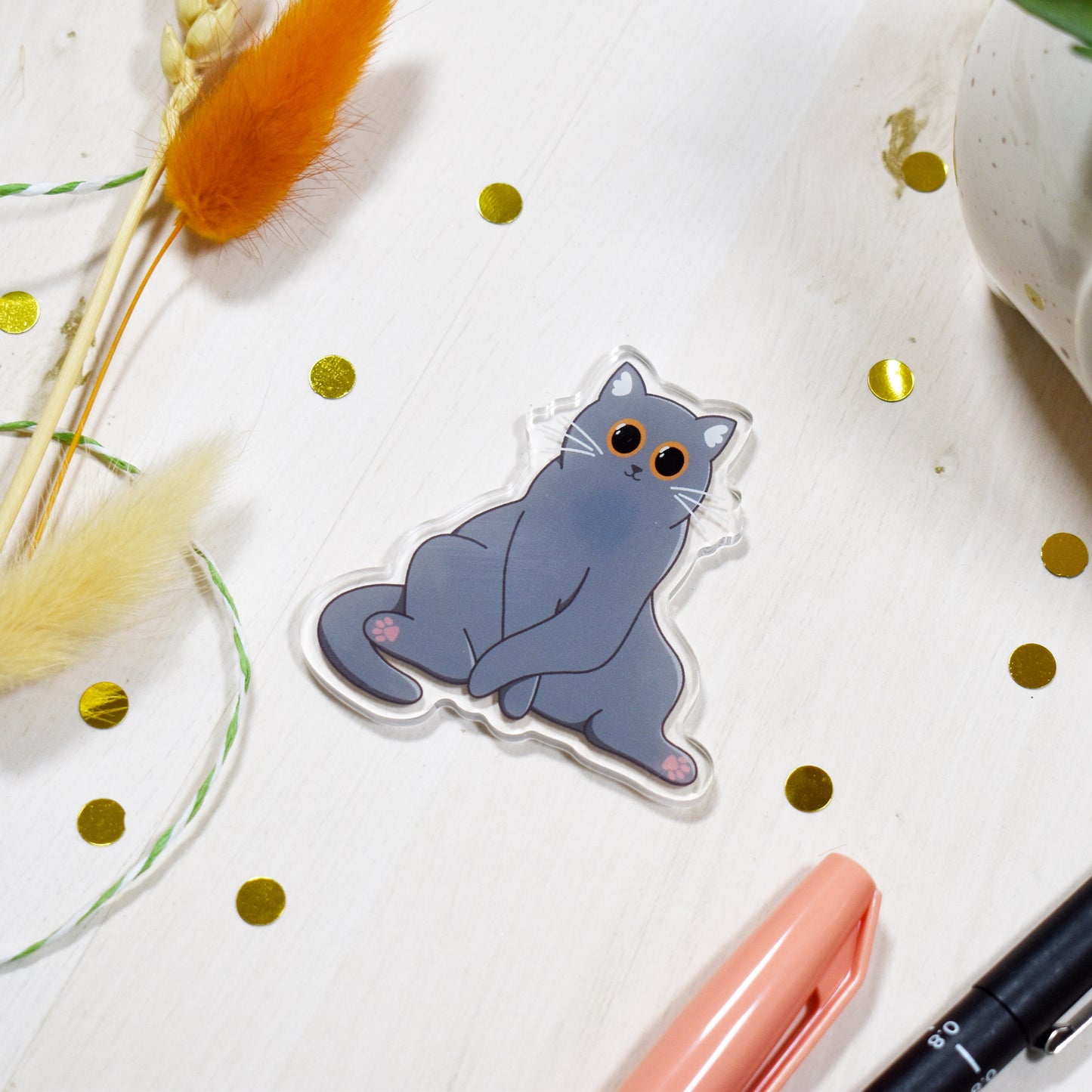 Grey Cat Magnet