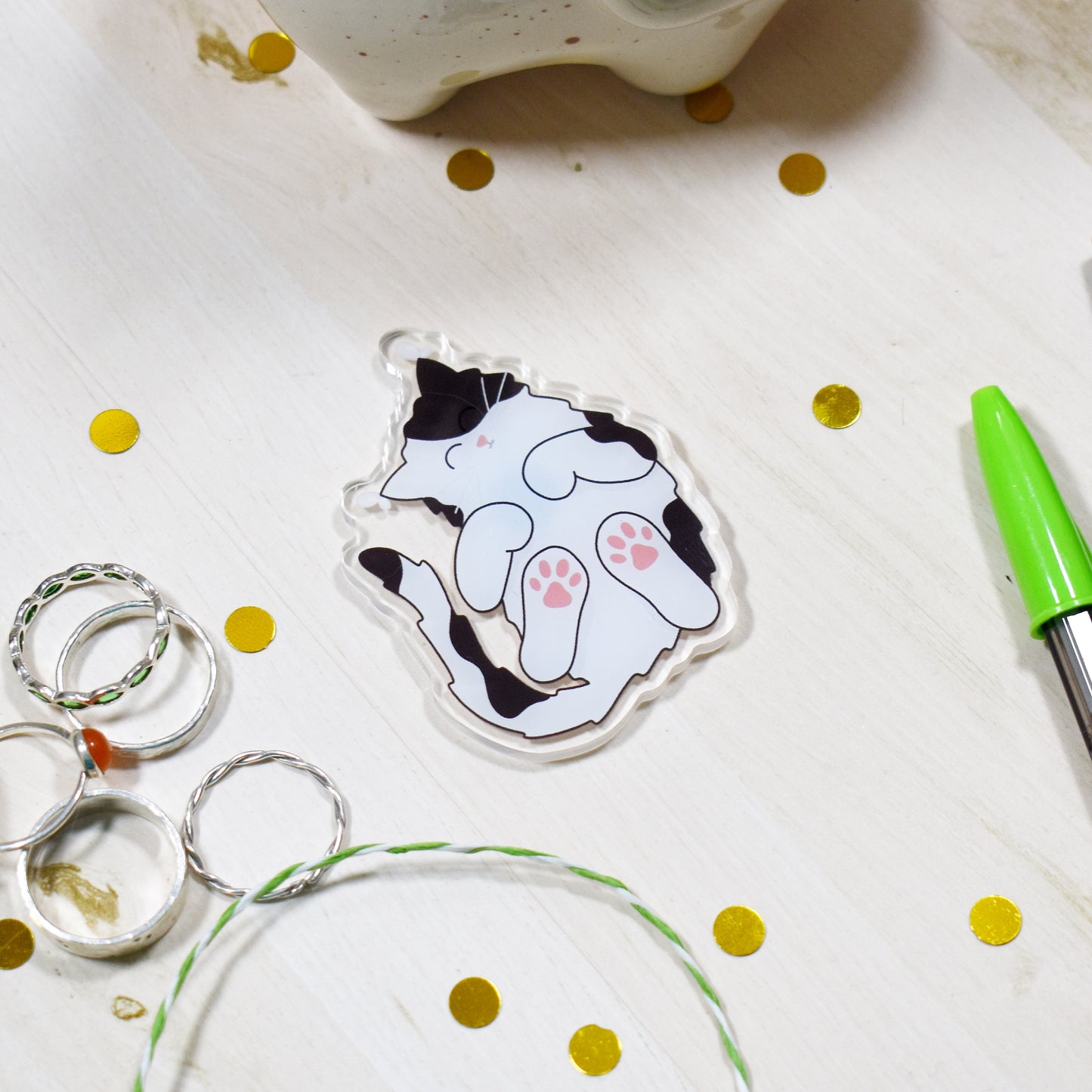 Black and White Cat Magnet