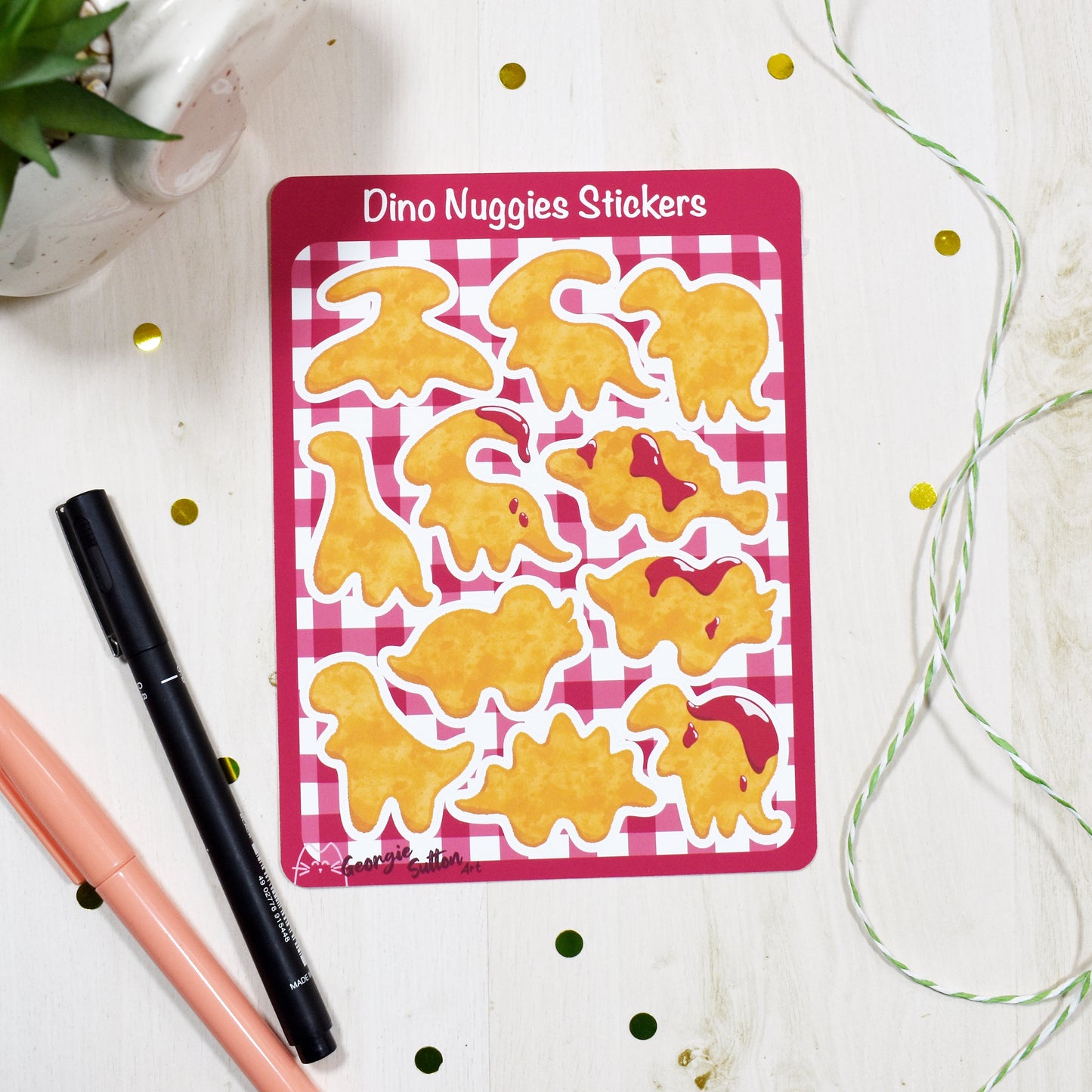 Dino Nuggies Sticker Sheet