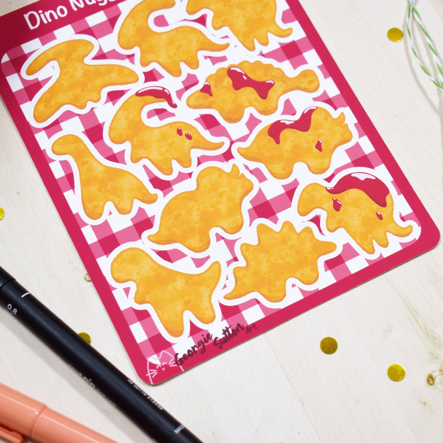 Dino Nuggies Sticker Sheet