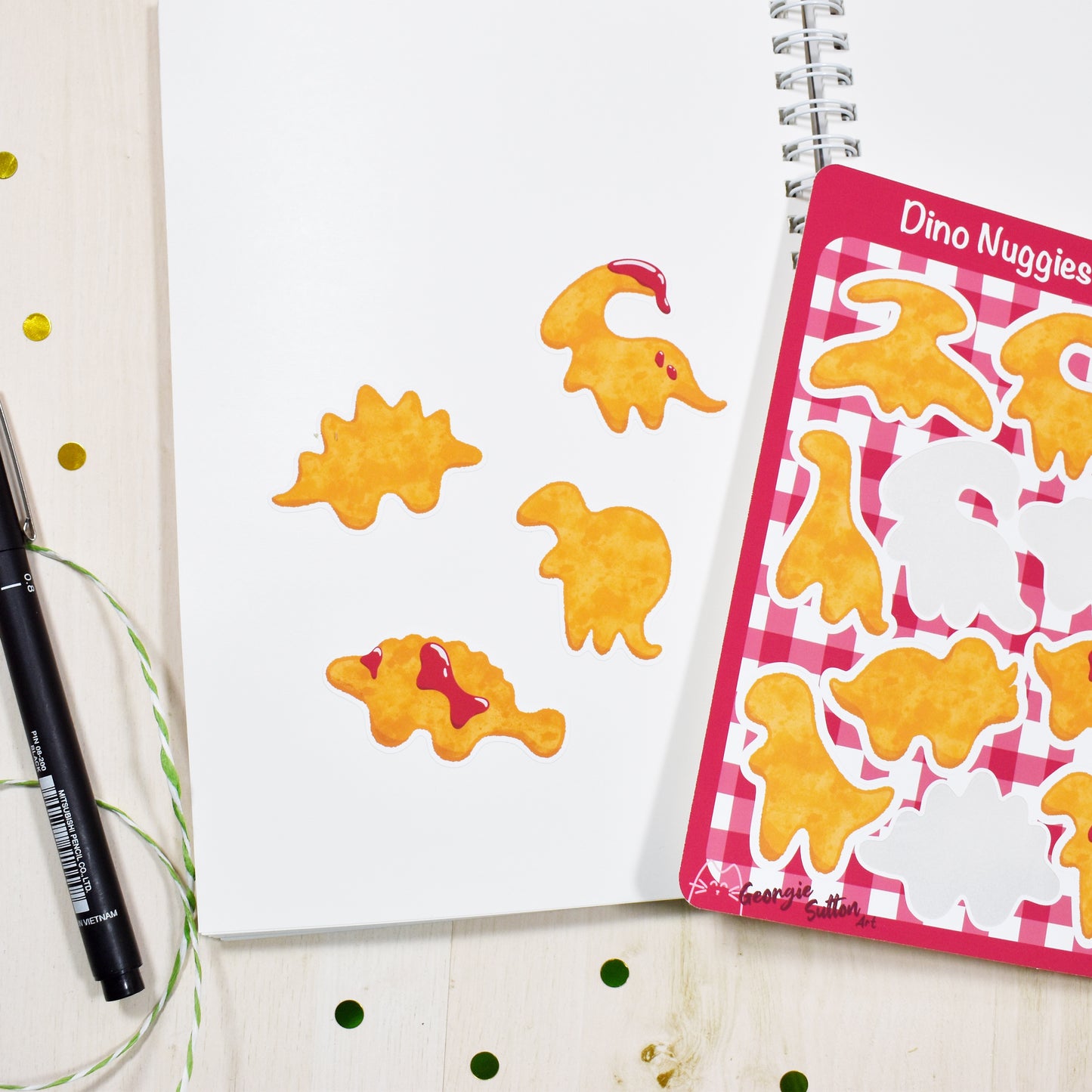 Dino Nuggies Sticker Sheet