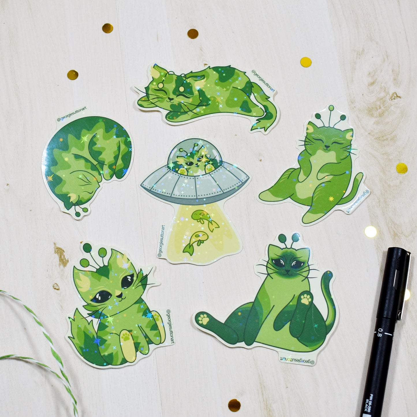 Alien Cats Sticker Pack