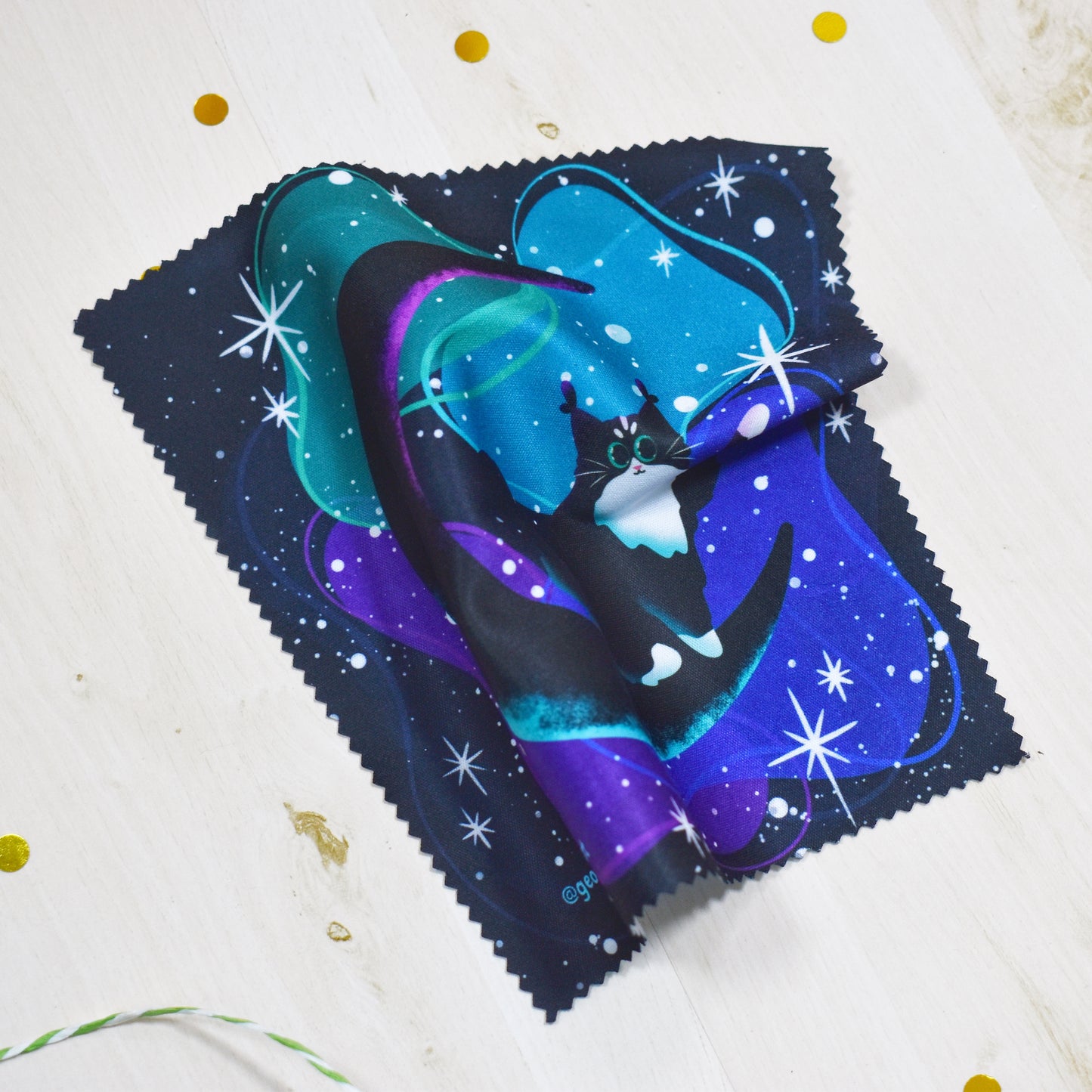 Celestial Cat Glass Cloth
