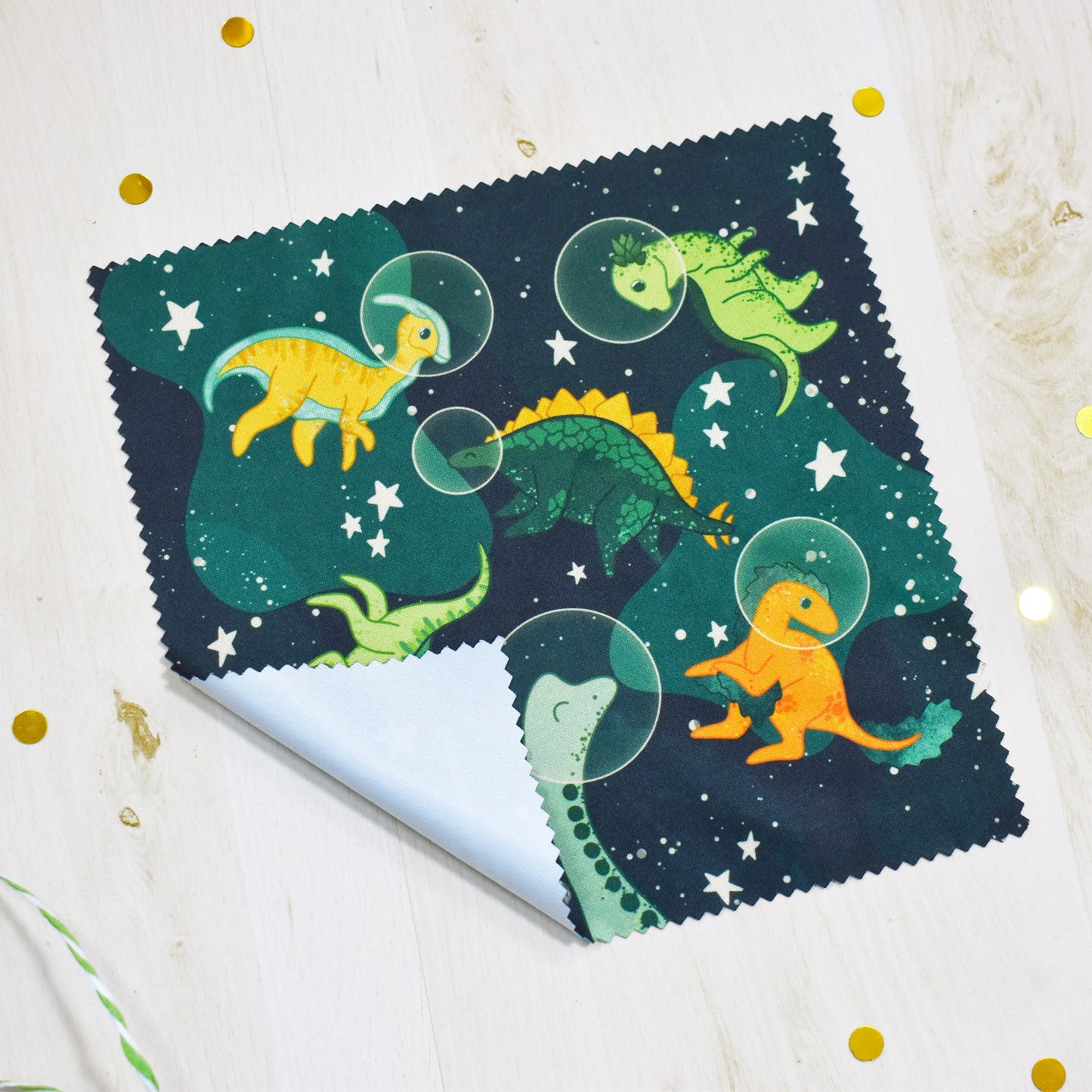 Space Dino Glass Cloth