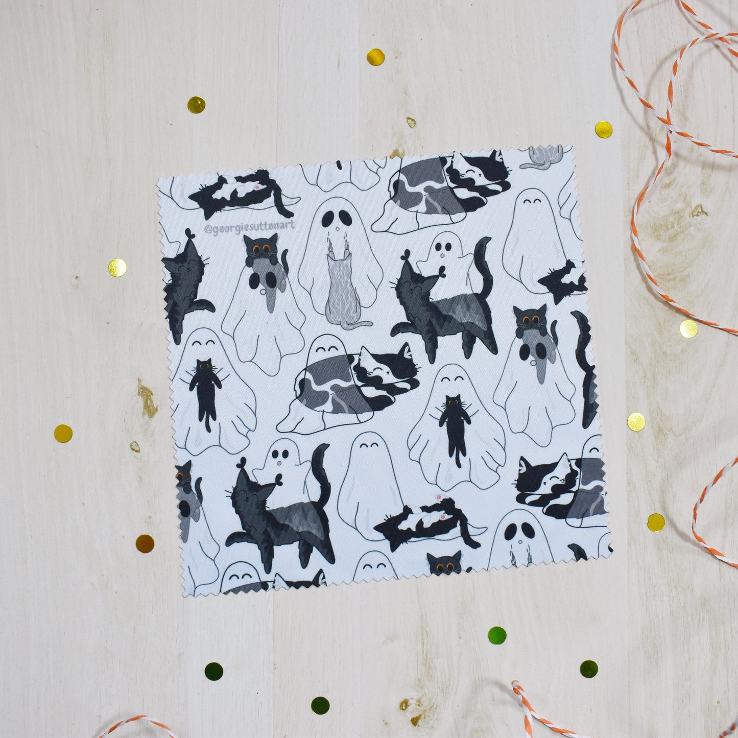 Ghost Cat Glass Cloth