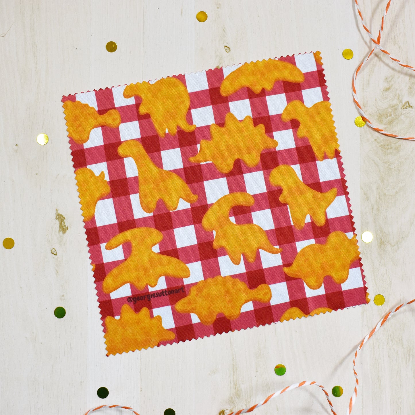 Dino Nuggie Glass Cloth