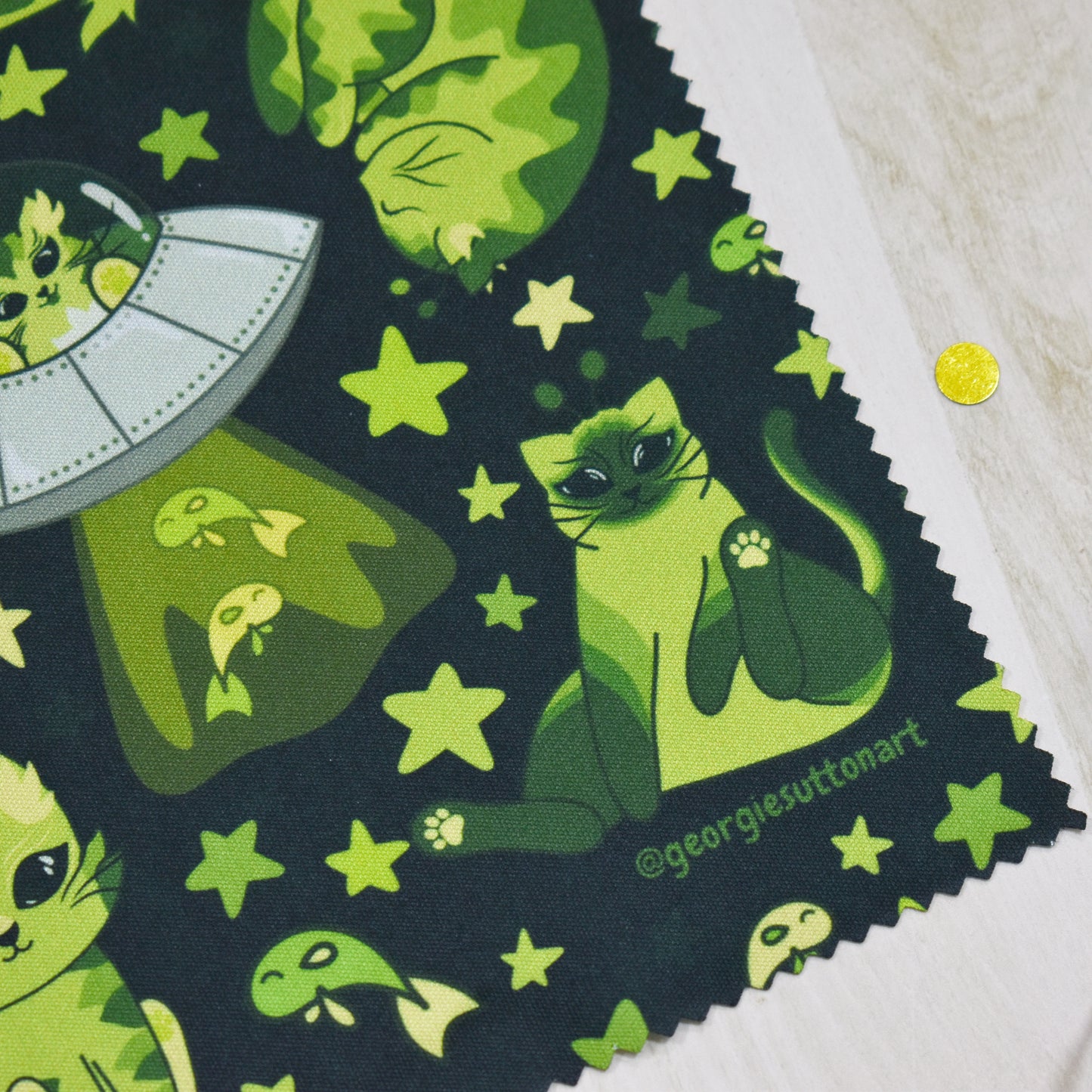 Alien Cat Glass Cloth