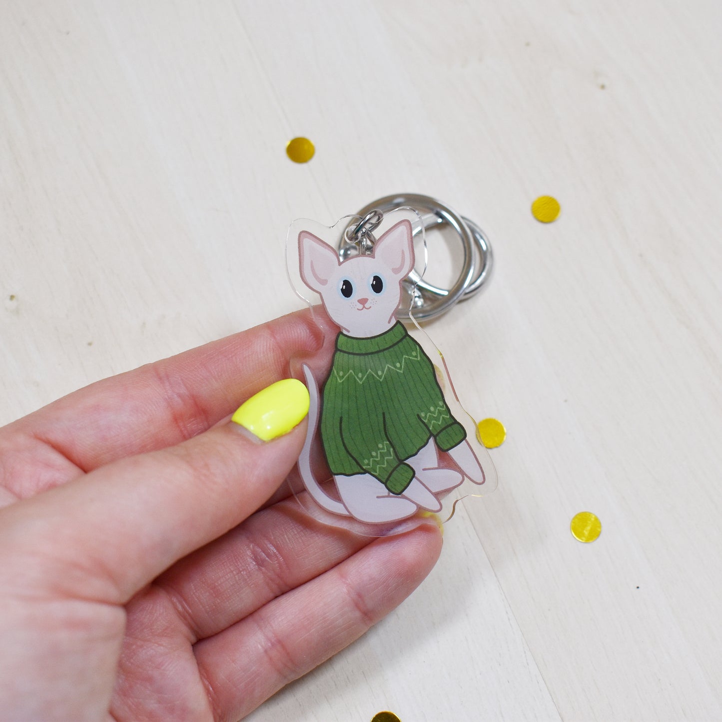 Sphynx Cat Keyring