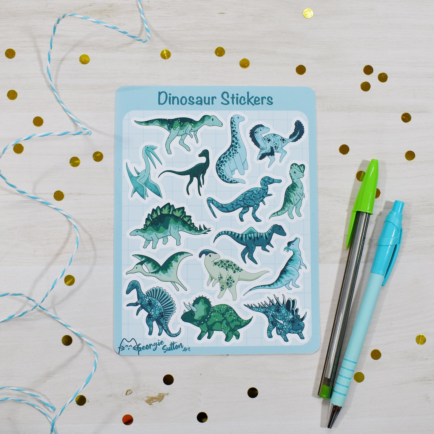 Dinosaur Sticker Sheet