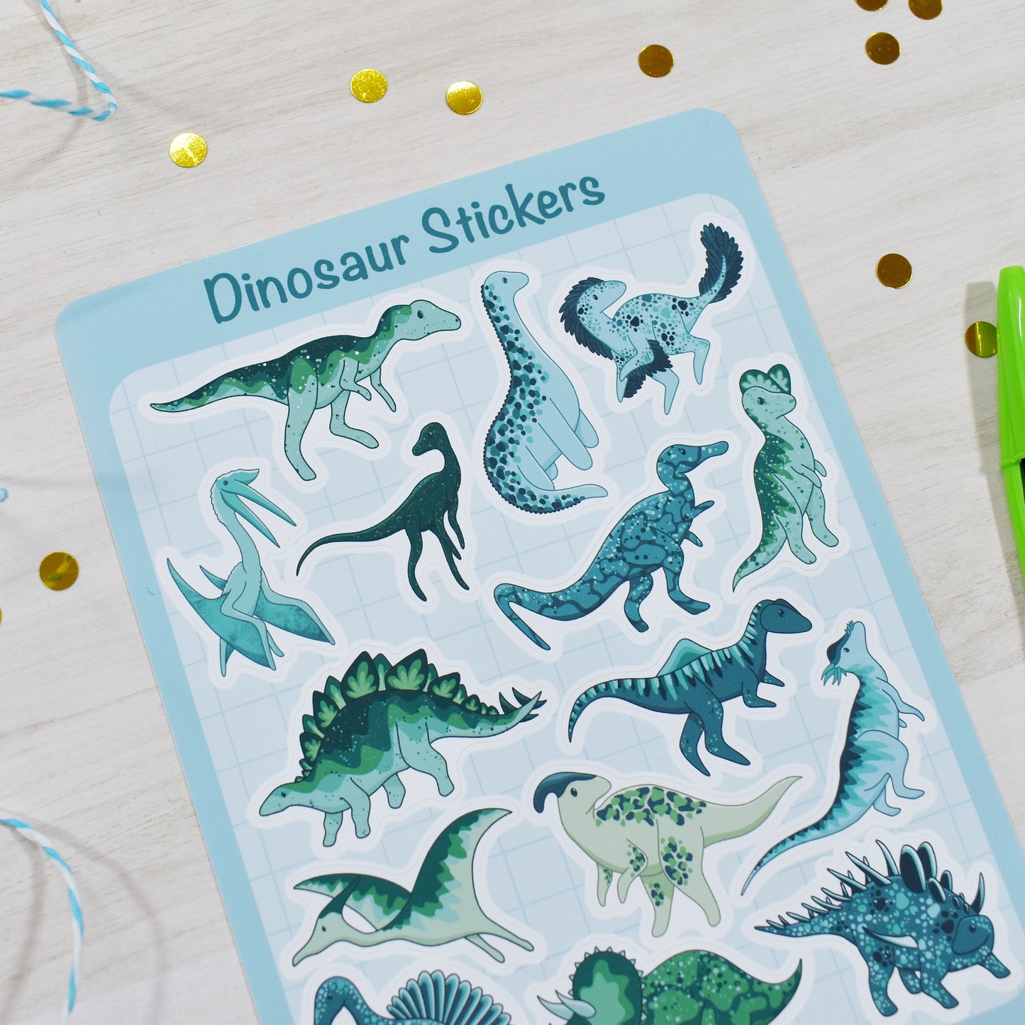 Dinosaur Sticker Sheet