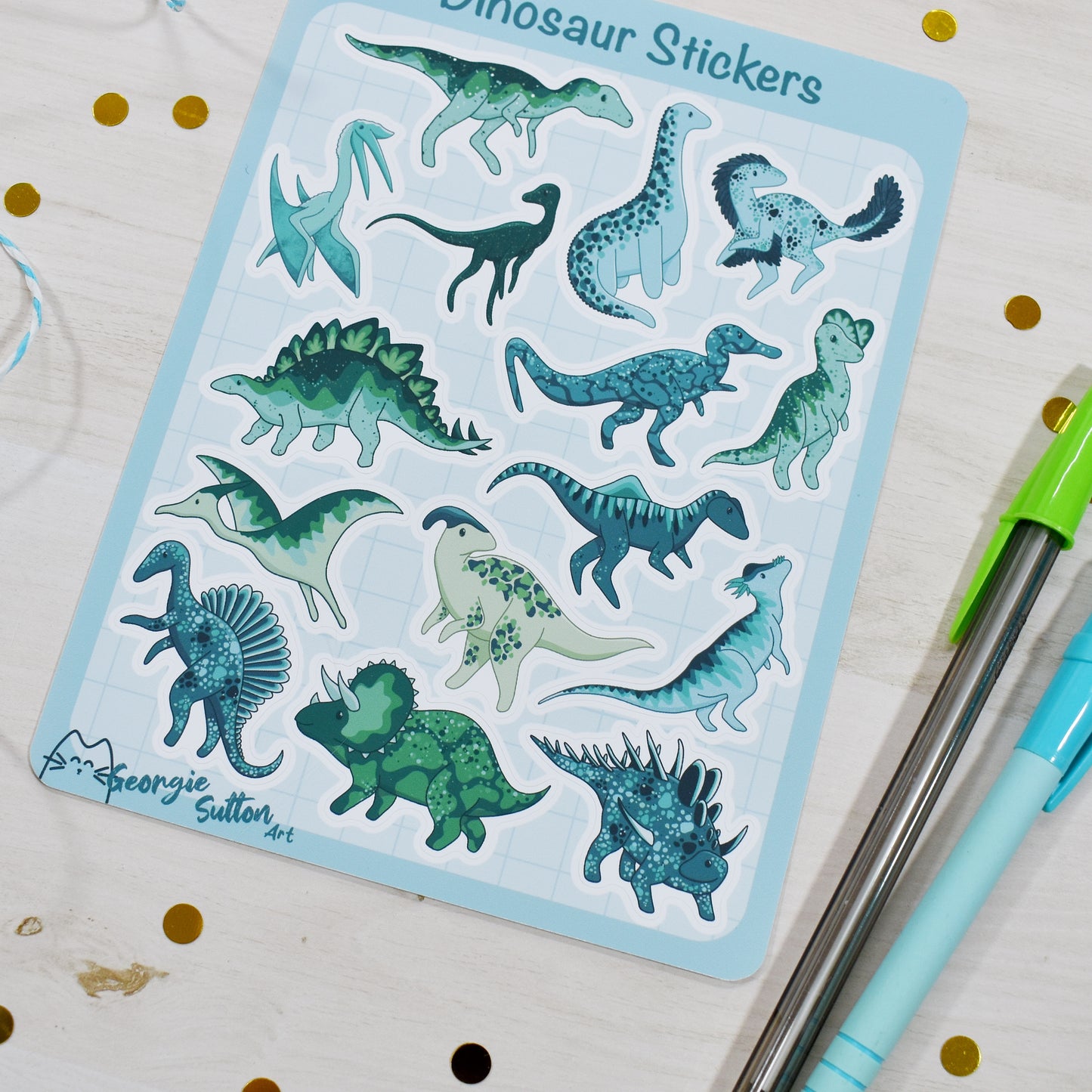Dinosaur Sticker Sheet