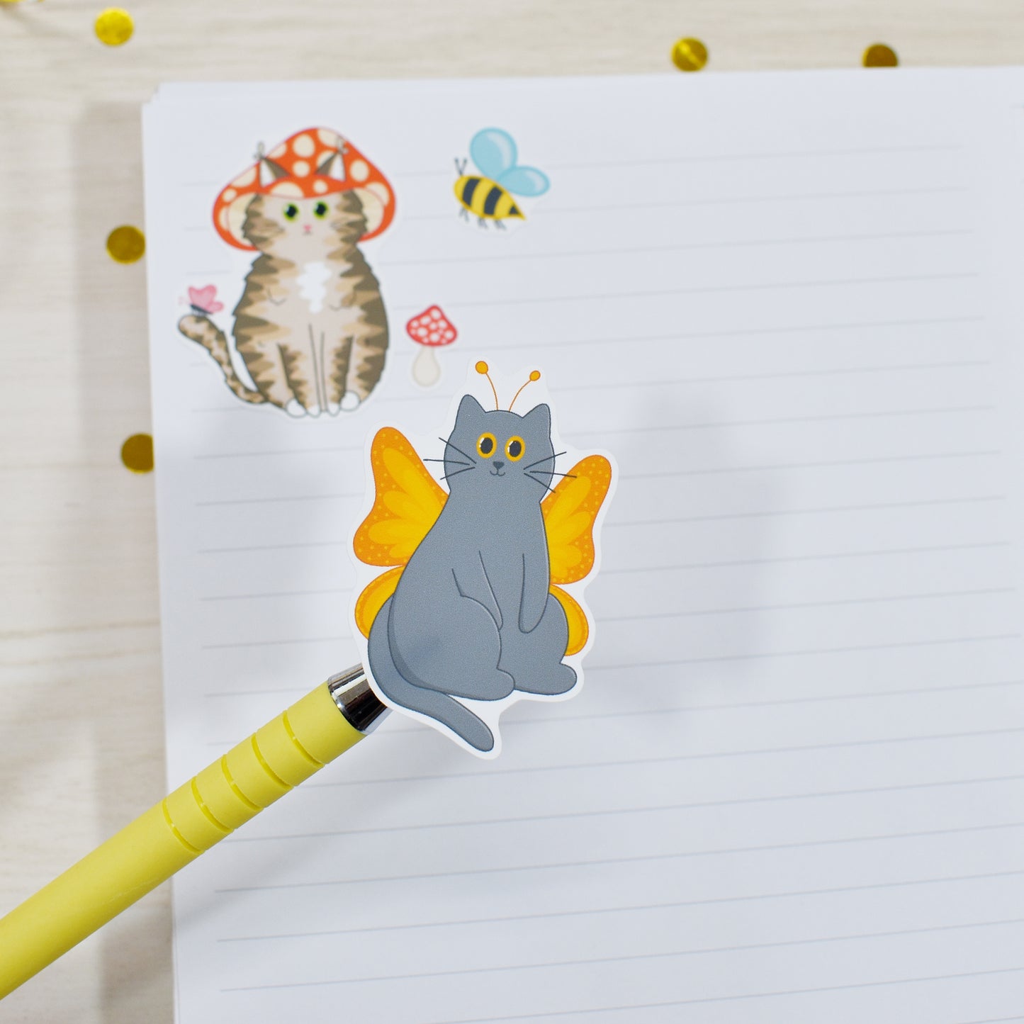 Cottagecore Cat Sticker Sheet