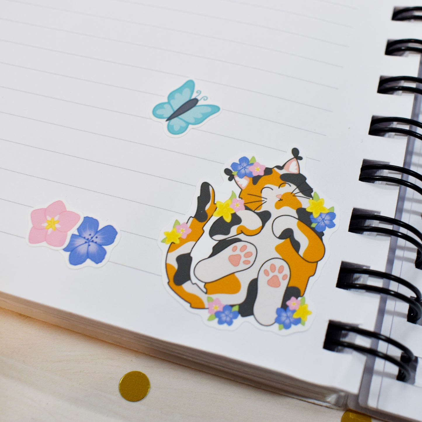 Cottagecore Cat Sticker Sheet
