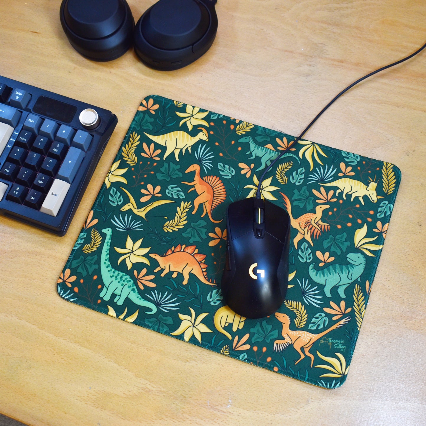 Floral Dino Mousepad