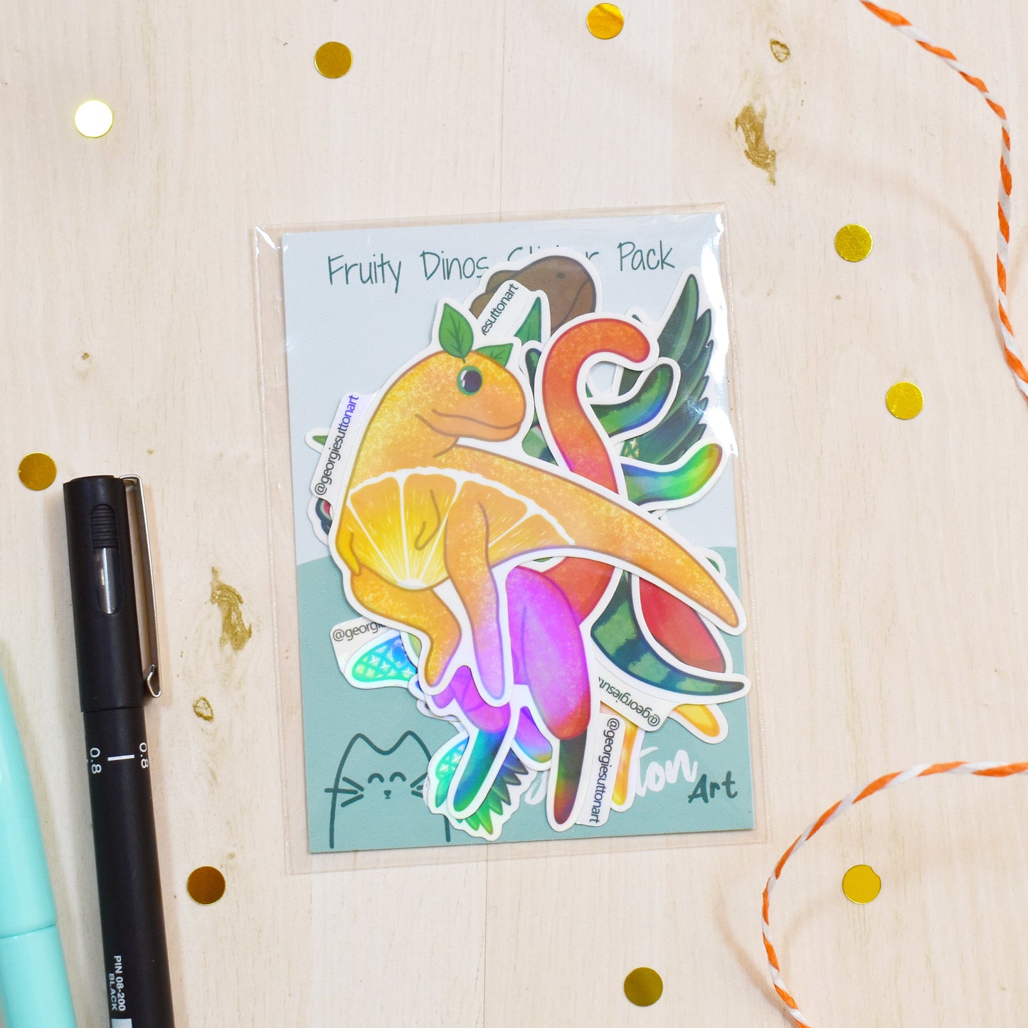 Fruity Dino Sticker Pack