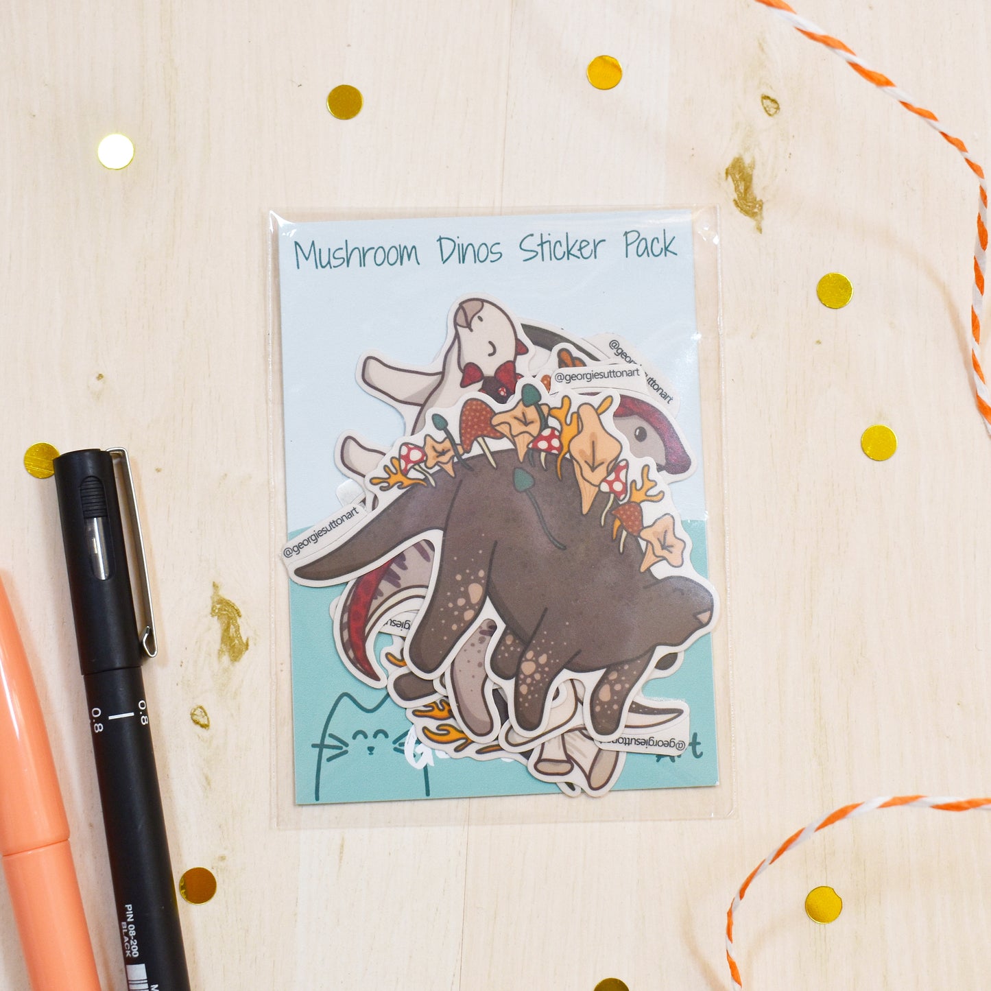 Mushroom Dino Sticker Pack