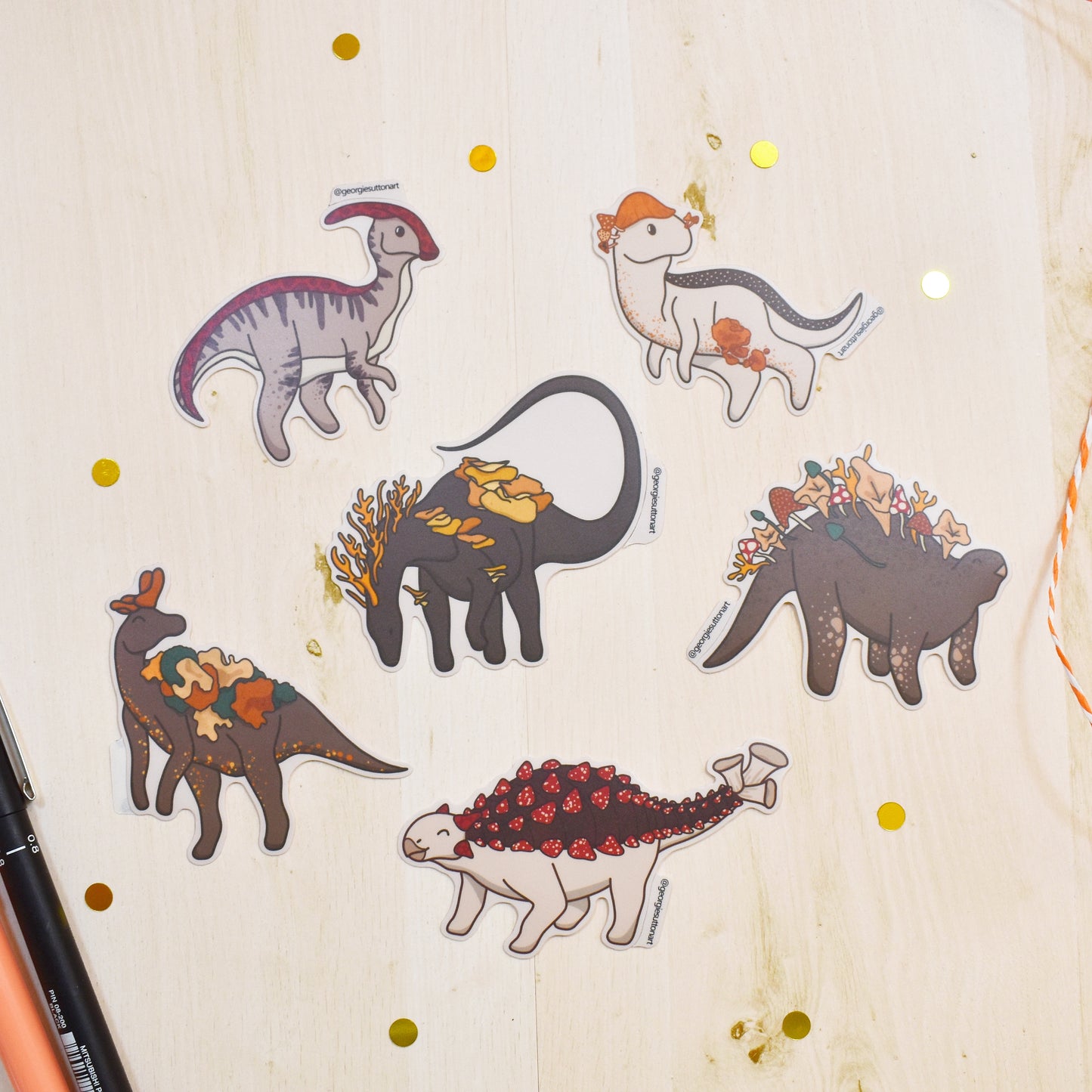 Mushroom Dino Sticker Pack