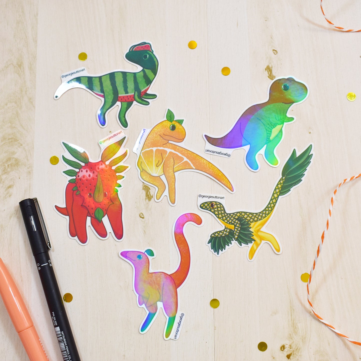 Fruity Dino Sticker Pack