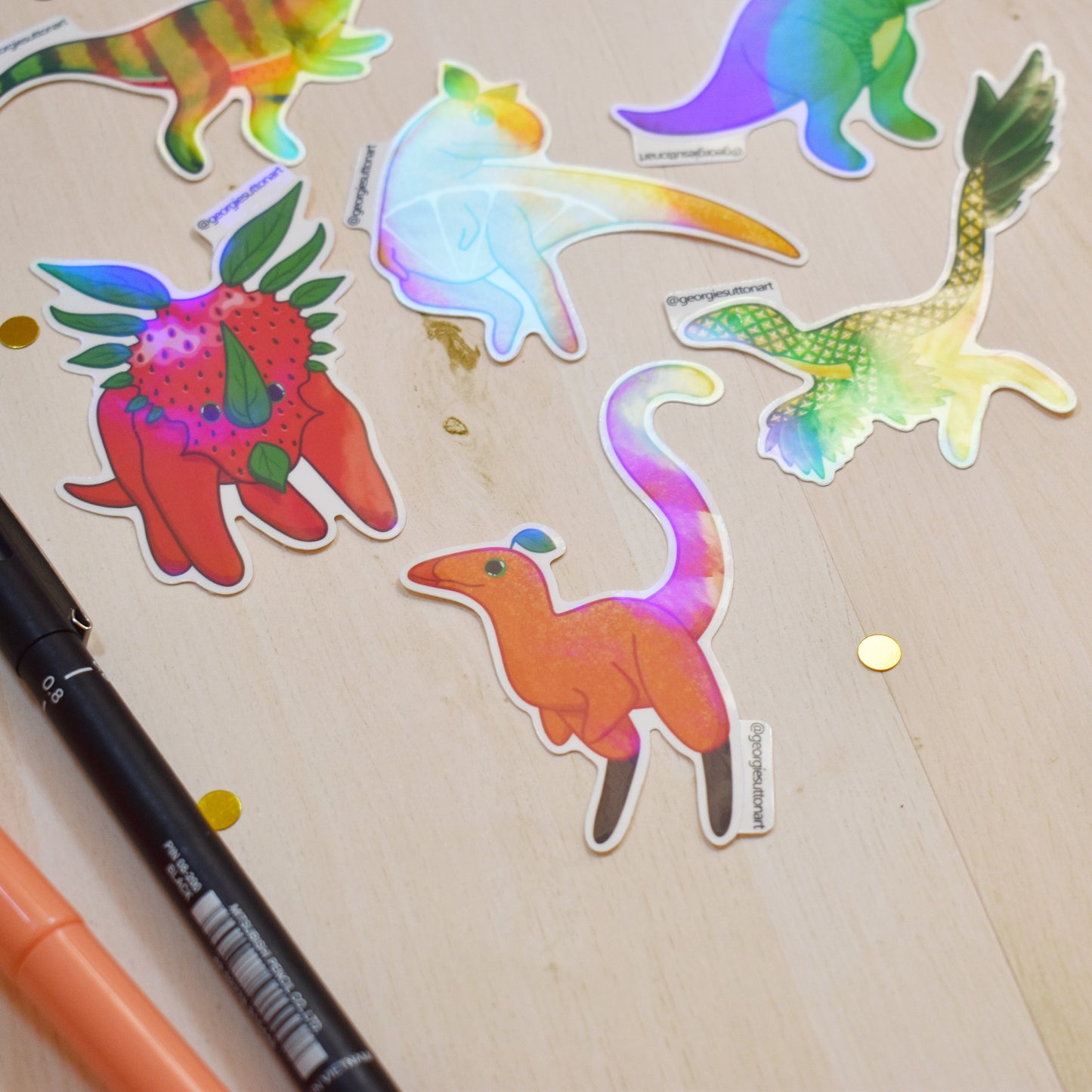 Fruity Dino Sticker Pack