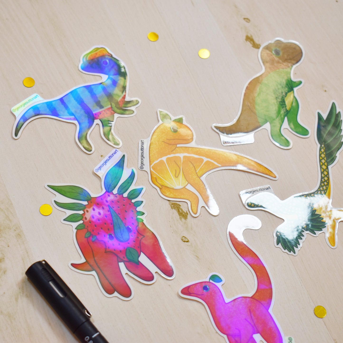 Fruity Dino Sticker Pack