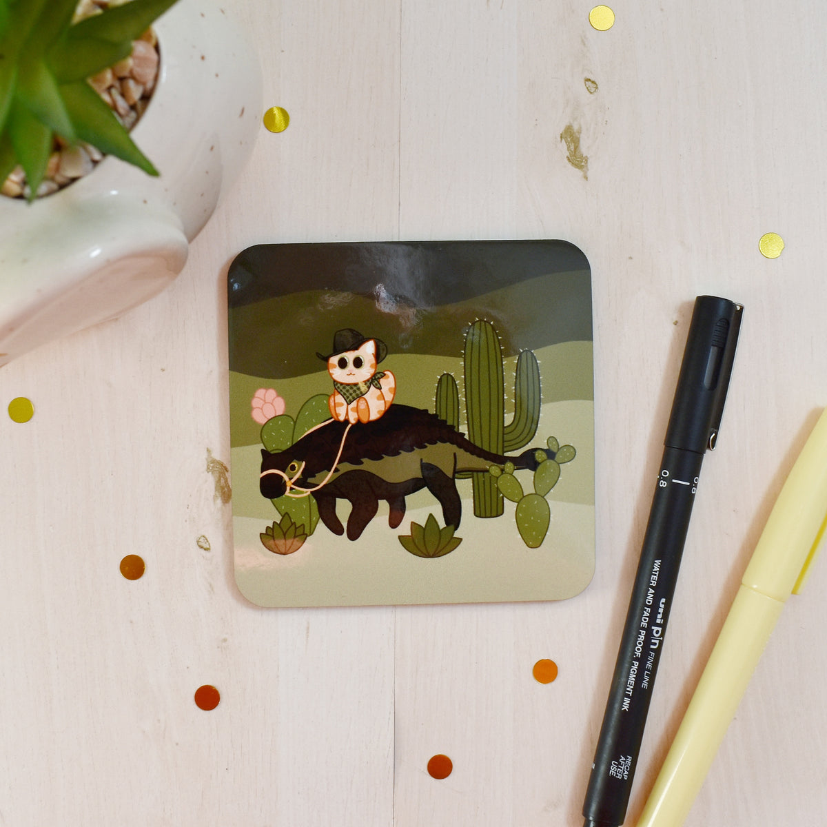 Cowboy Cat & Dino Coaster