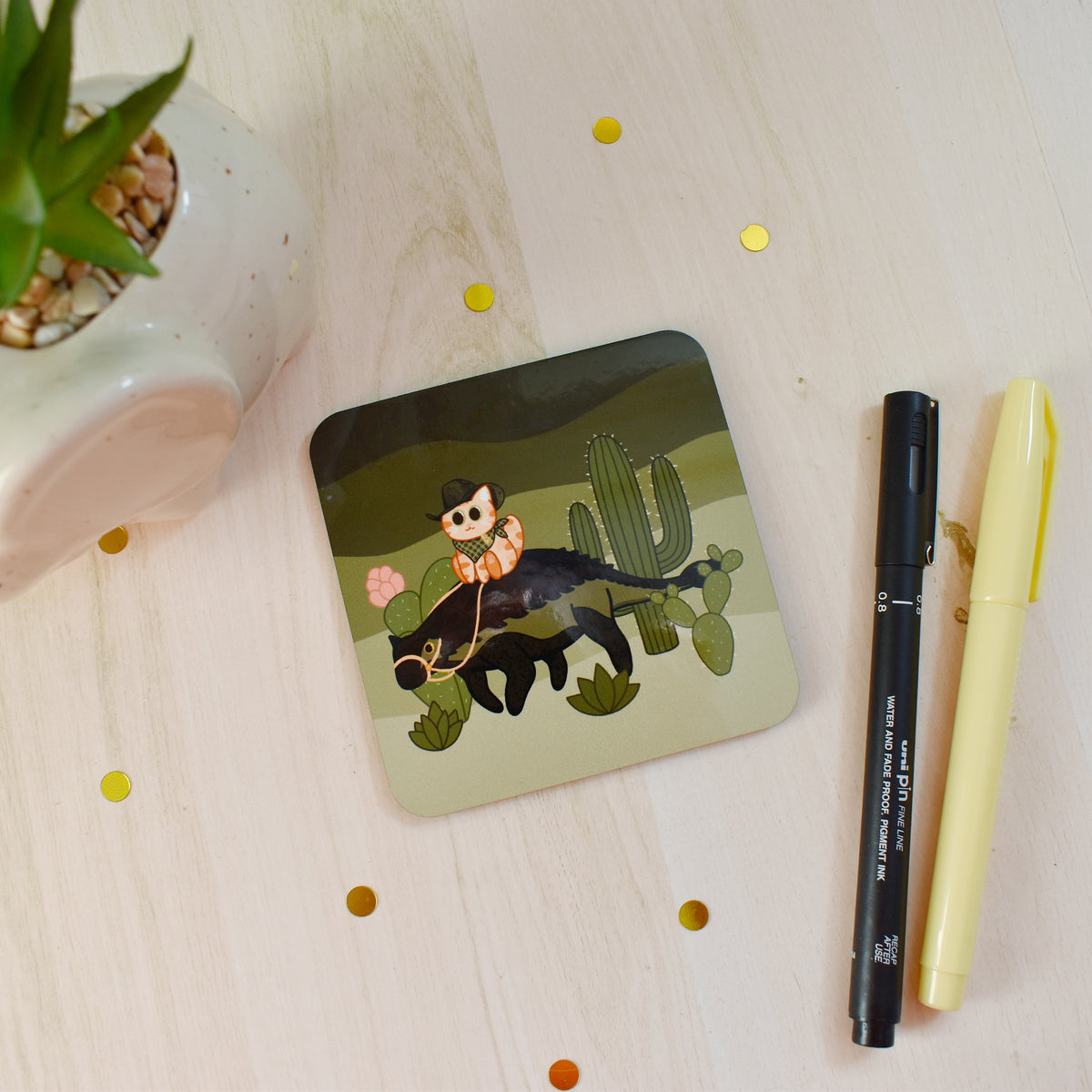Cowboy Cat & Dino Coaster