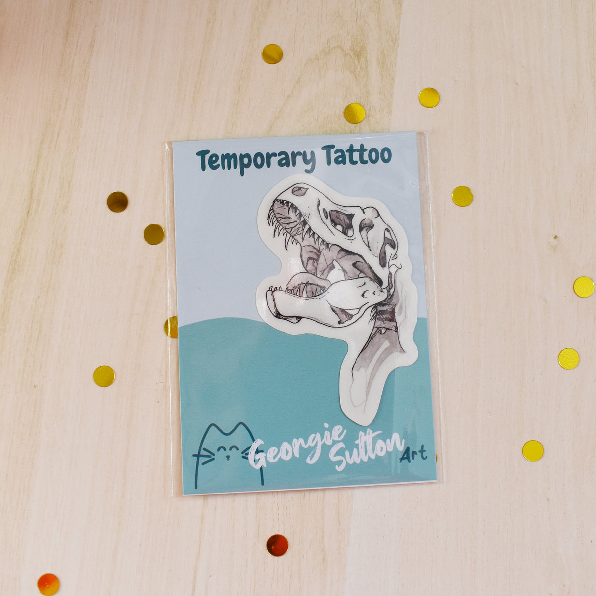 Inked T-Rex Dino Temp Tattoo