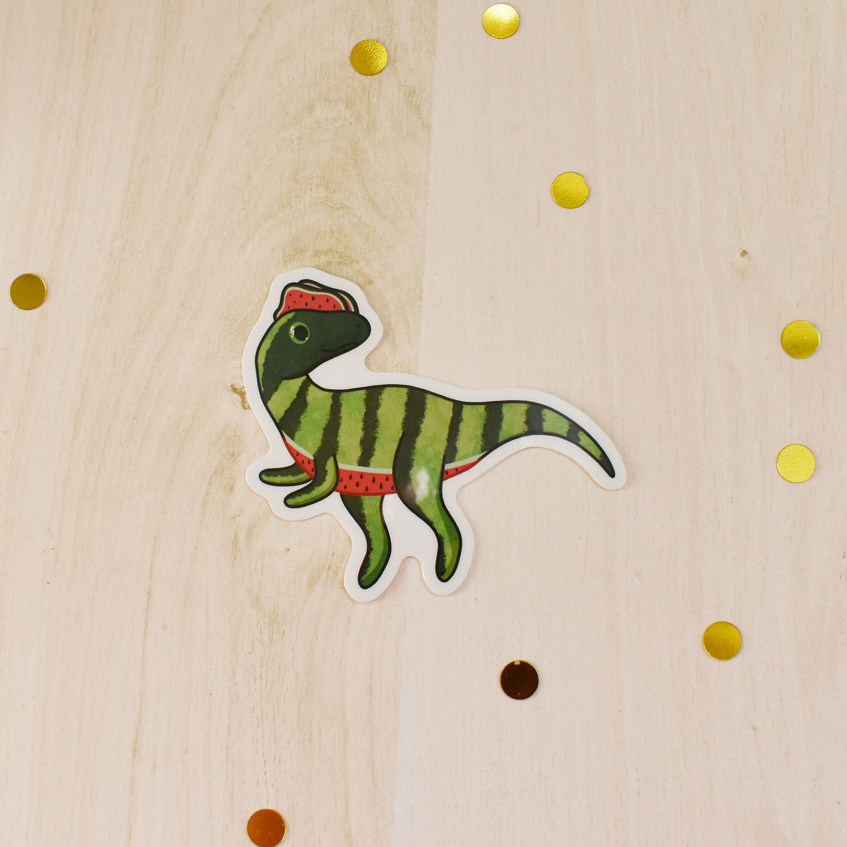 Watermelon Dino Temp Tattoo