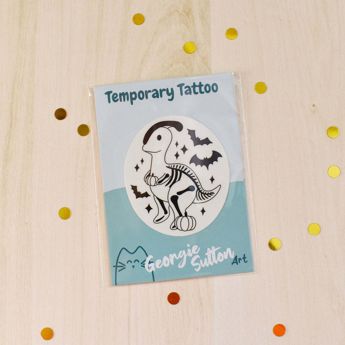 Halloween Dino Temp Tattoo