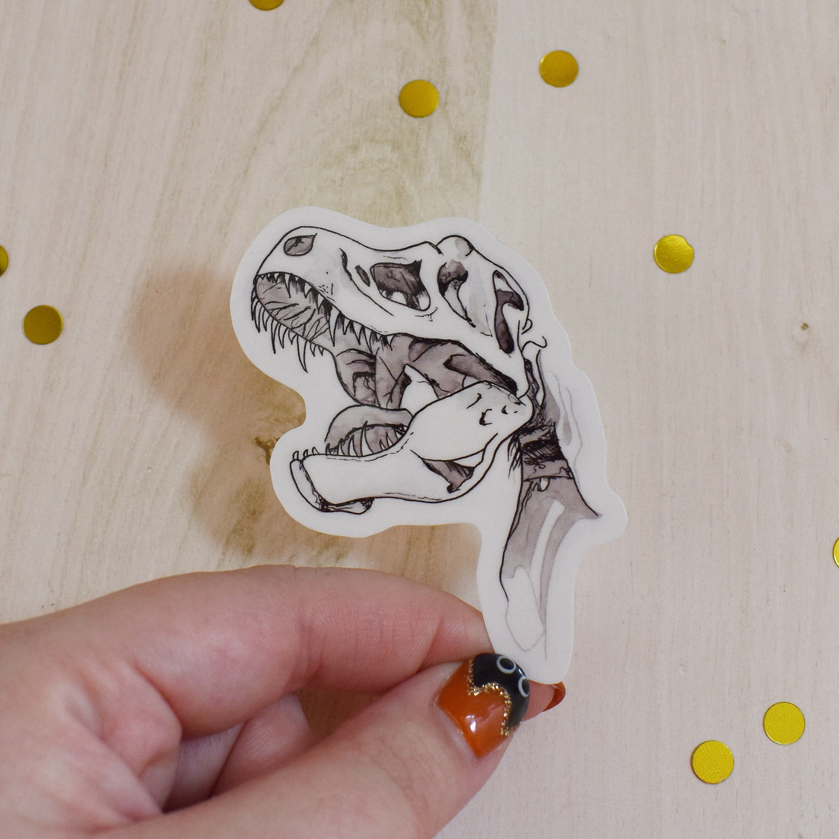 Inked T-Rex Dino Temp Tattoo