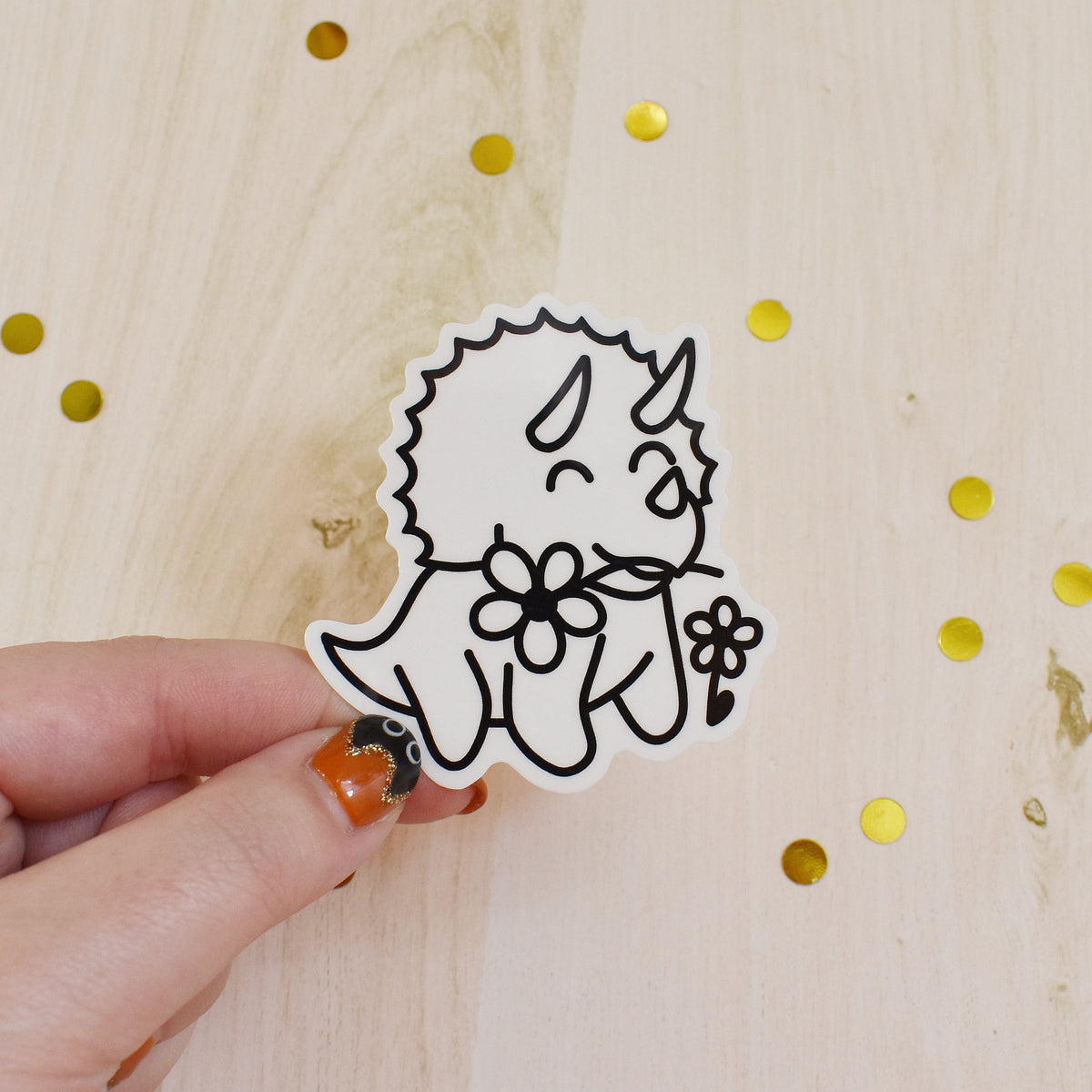 Cottagecore Dino Temp Tattoo