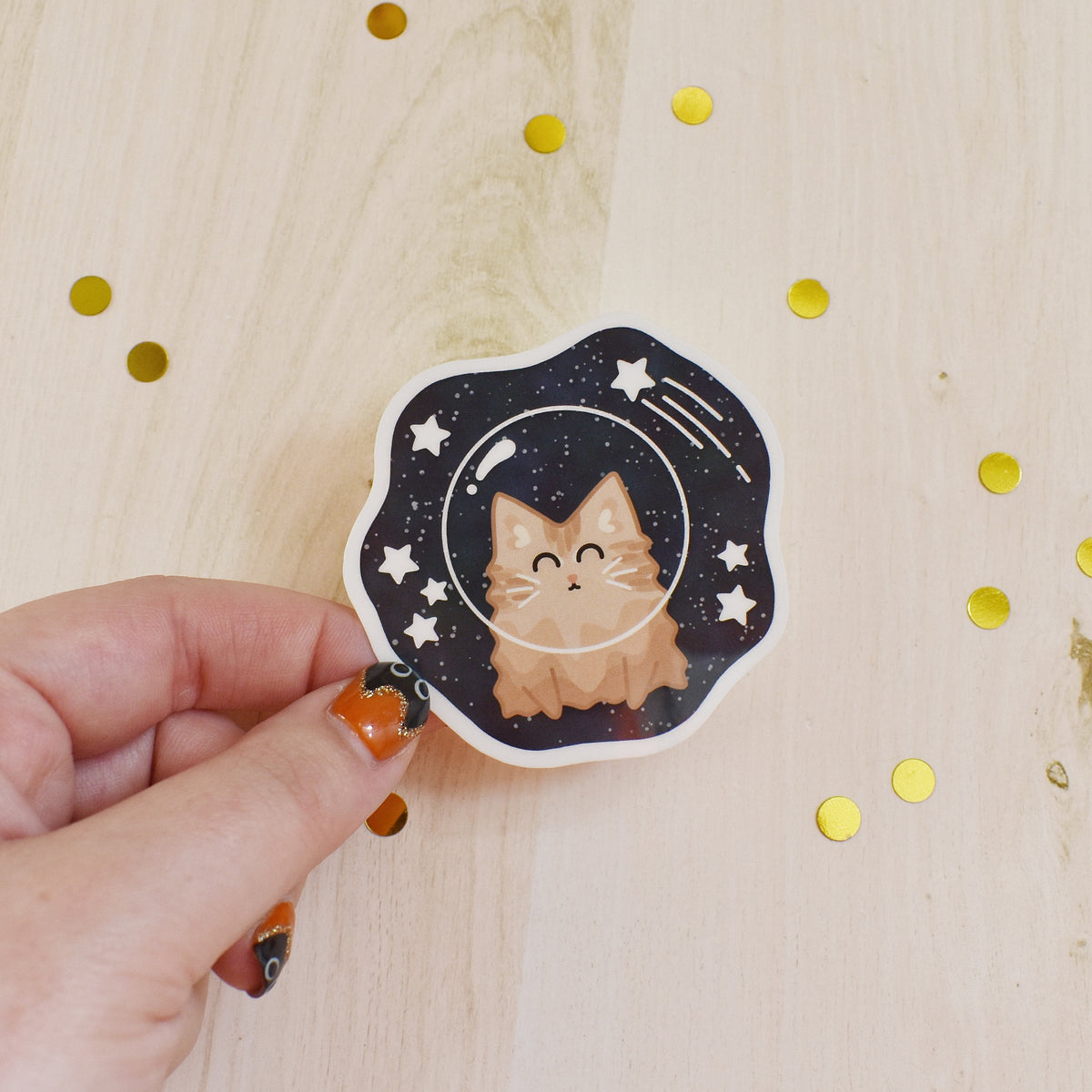 Space Cat Temp Tattoo